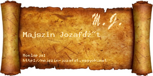 Majszin Jozafát névjegykártya
